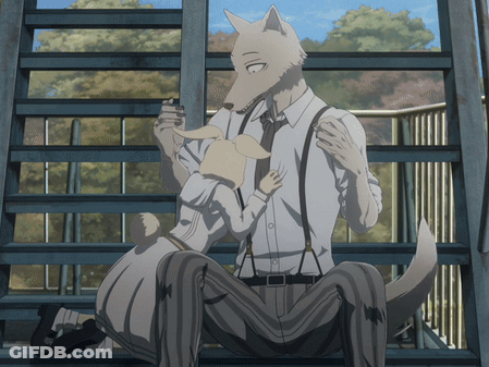 Man And Woman Sitting On Steps GIF