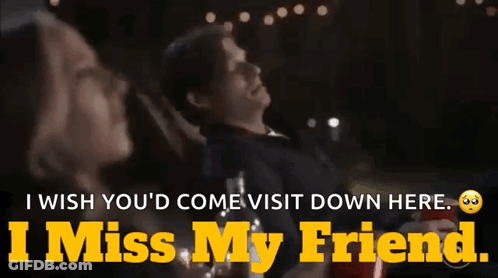 Man And Woman Sitting With I Wish You'd Come Visit Down Here GIF