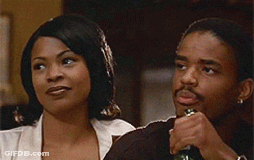 Man And Woman Sitting, Woman Holding Beer GIF