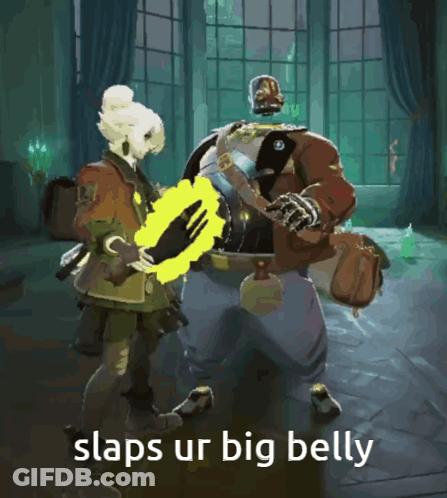 Man And Woman Slaps Ur Big Belly GIF