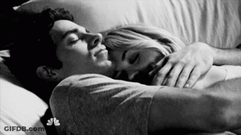 Man And Woman Sleeping In Bed GIF