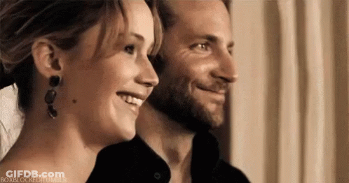 Man And Woman Smiling At Camera GIF