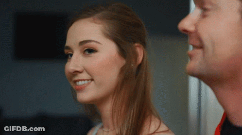 Man And Woman Smiling At Each Other GIF