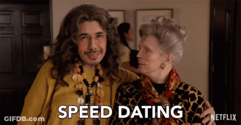 Man And Woman Speed Dating GIF