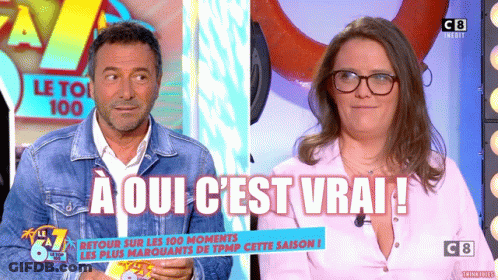 Man And Woman Standing Aoui C'est Vrai GIF