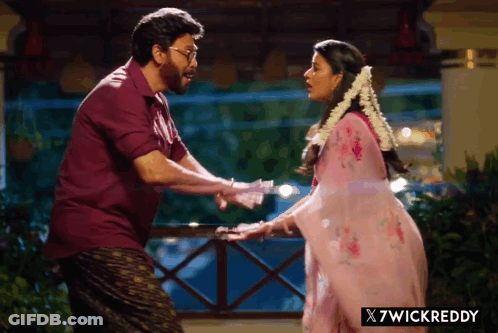 Man And Woman Standing Beside X7wickreddy GIF
