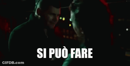 Man And Woman Standing In Dark Room GIF