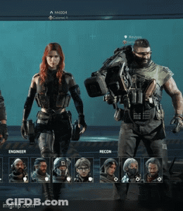 Man And Woman Standing In Front Of Engineer Screen GIF