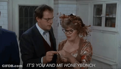 Man And Woman Standing In Kitchen GIF