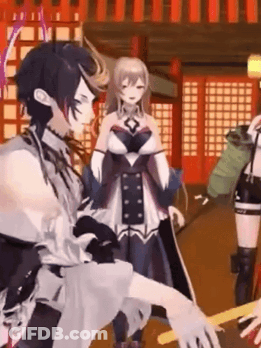 Man And Woman Standing In Room GIF