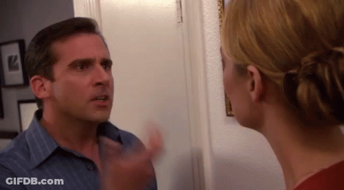 Man And Woman Standing In Room GIF