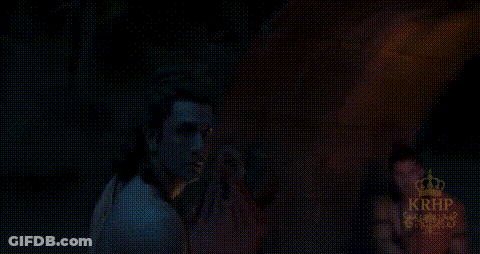 Man And Woman Standing In The Dark GIF