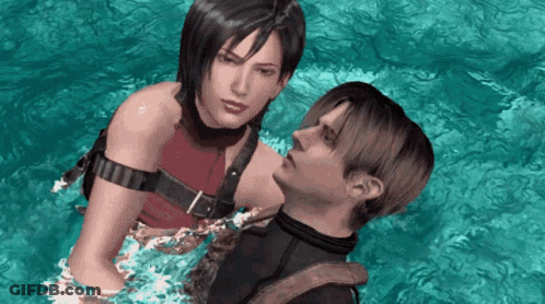 Man And Woman Standing In Water GIF
