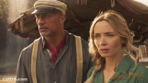 Man And Woman Standing Jungle Cruise GIF