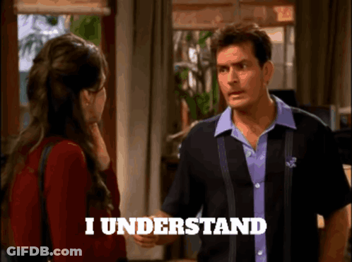 Man And Woman Standing Man Says I Understand GIF