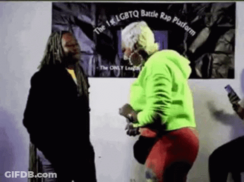 Man And Woman Standing Next To Each Other GIF