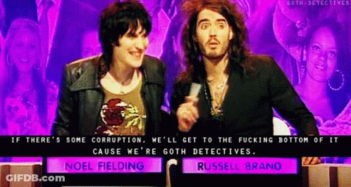 Man And Woman Standing On Purple Background GIF