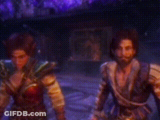 Man And Woman Standing Saying Well Friend Yes GIF