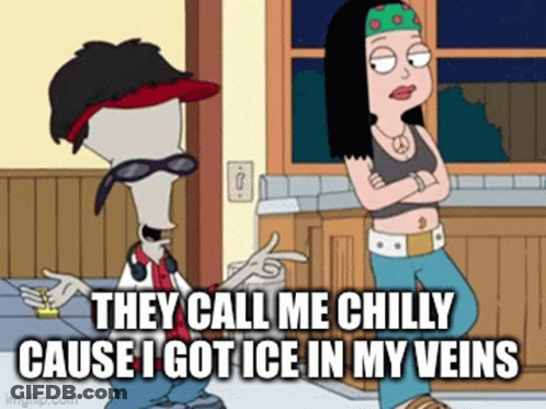 Man And Woman Standing They Call Me Chilly GIF