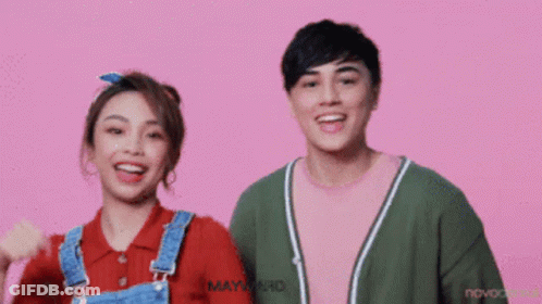 Man And Woman Standing Together Man In Overalls GIF