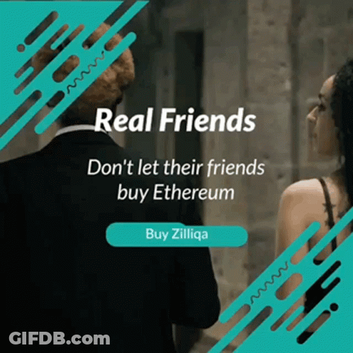 Man And Woman Standing Together Saying Real Friends GIF