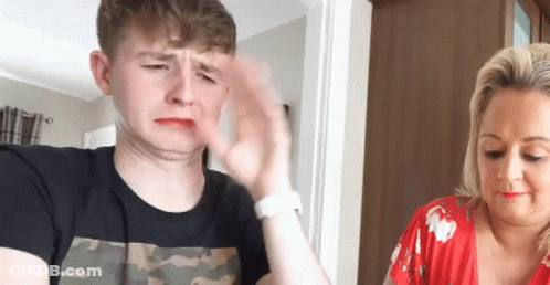 Man And Woman Standing Together Woman Red Lipstick GIF