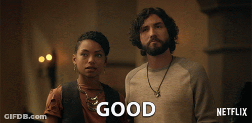 Man And Woman Standing With Good GIF