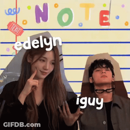 Man And Woman Standing With Note Behind Them GIF