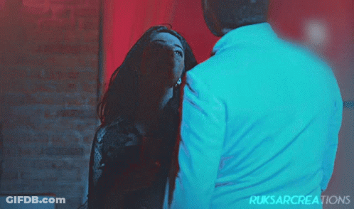Man And Woman Standing With Ruksarcreations GIF