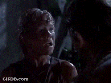 Man And Woman Staring He Left Us GIF