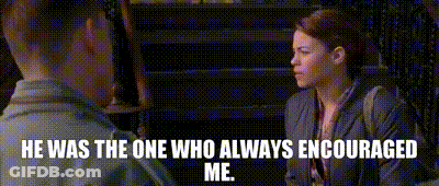 Man And Woman Talking He Was The One Who Always Encouraged Me GIF