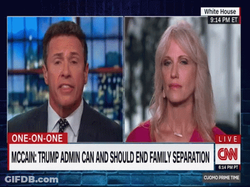 Man And Woman Talking On CNN GIF