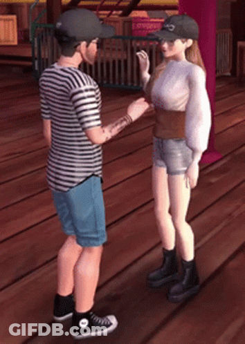 Man And Woman Talking On Deck GIF