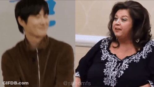 Man And Woman Talking, Woman In Black-And-White Dress GIF