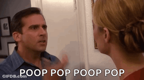 Man And Woman Talking Woman Saying Poop Pop Poop Pop GIF