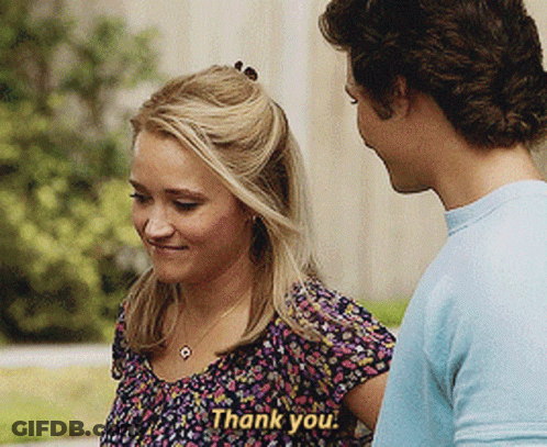 Man And Woman Talking Woman Says Thank You GIF