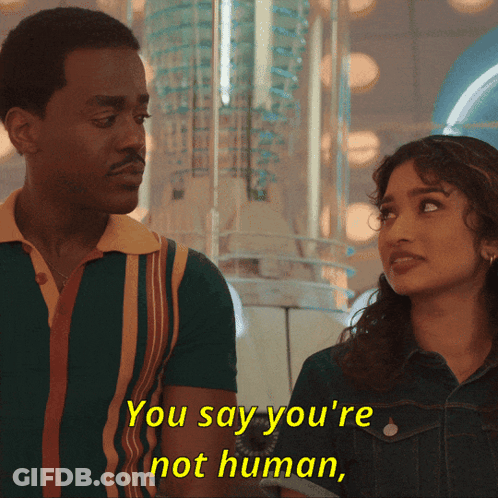Man And Woman Talking GIF
