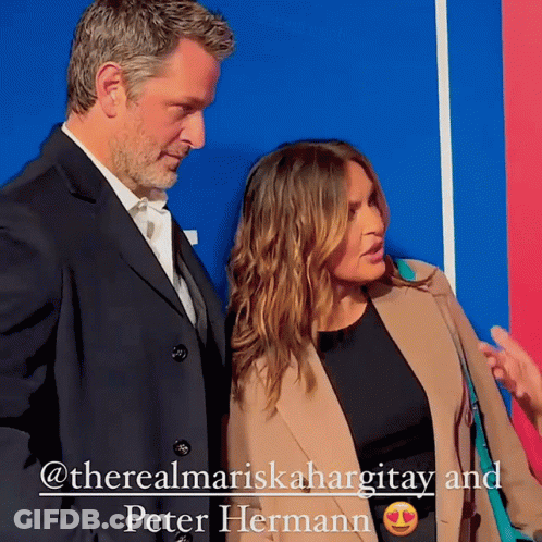 Man And Woman Therealmariskahargay And Peter Hermann GIF