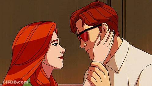 Man And Woman Touching Faces GIF