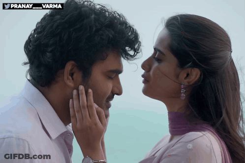Man And Woman Touching Foreheads Pranay Varma GIF