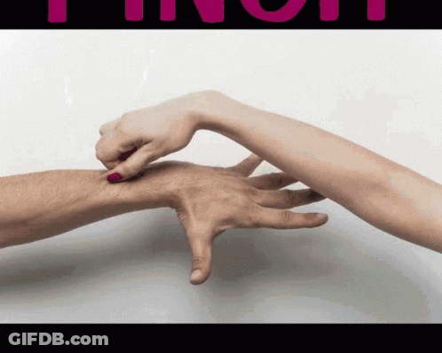 Man And Woman Touching Wrists With I Love You GIF