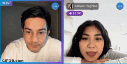 Man And Woman Video Call With Host GIF