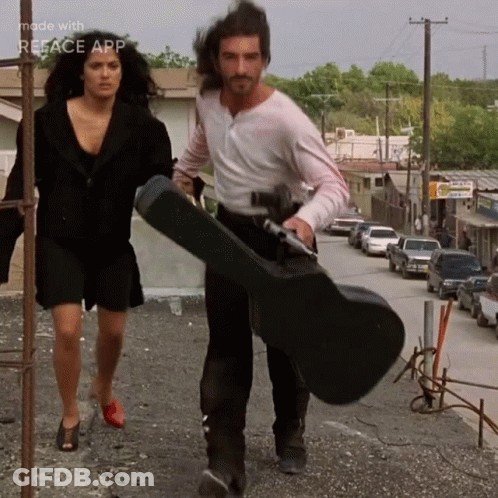 Man And Woman Walking Down Street Made With Reface App GIF