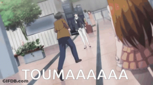 Man And Woman Walking Toumaaaa GIF