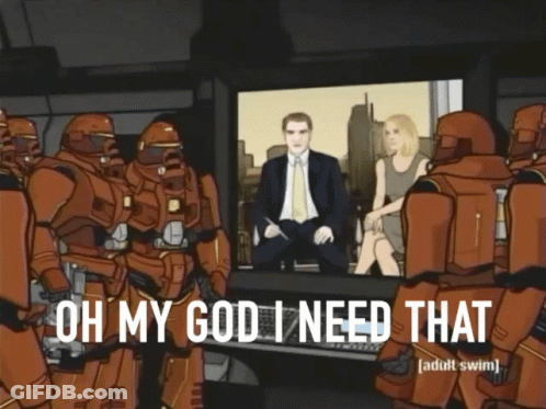 Man And Woman Watching TV Saying Oh My God GIF
