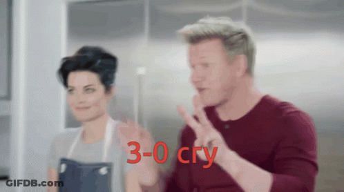 Man And Woman With 3-0 Cry GIF