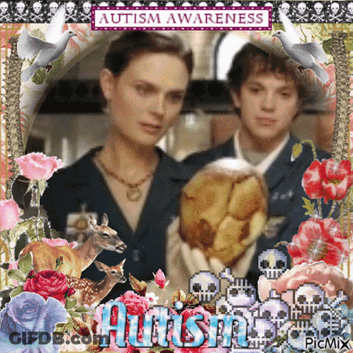 Man And Woman With Autism In Blue GIF