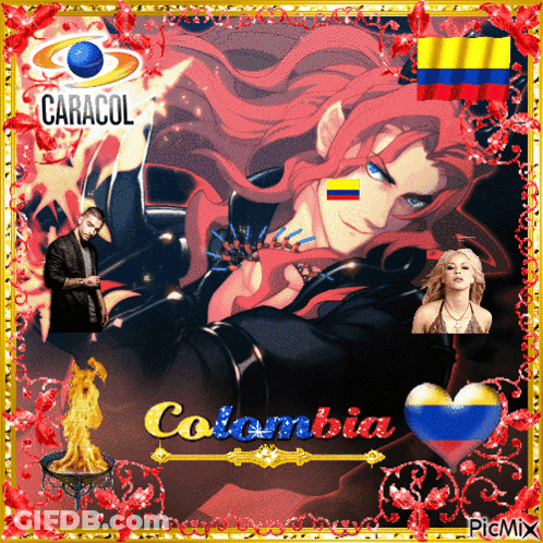 Man And Woman With Colombia GIF