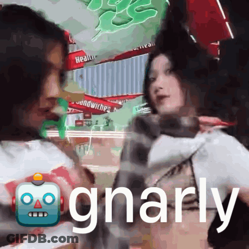 Man And Woman With Gnarly GIF