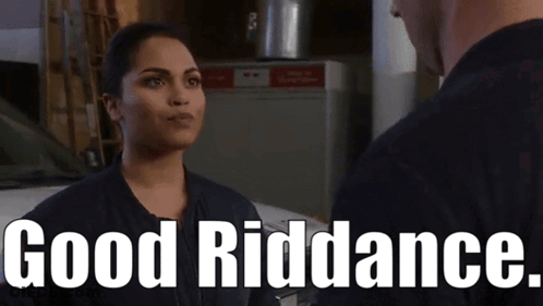 Man And Woman With Good Riddance GIF